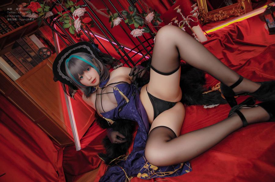 Nyako喵子 – NO.032 柴郡旗袍[48P/315MB]