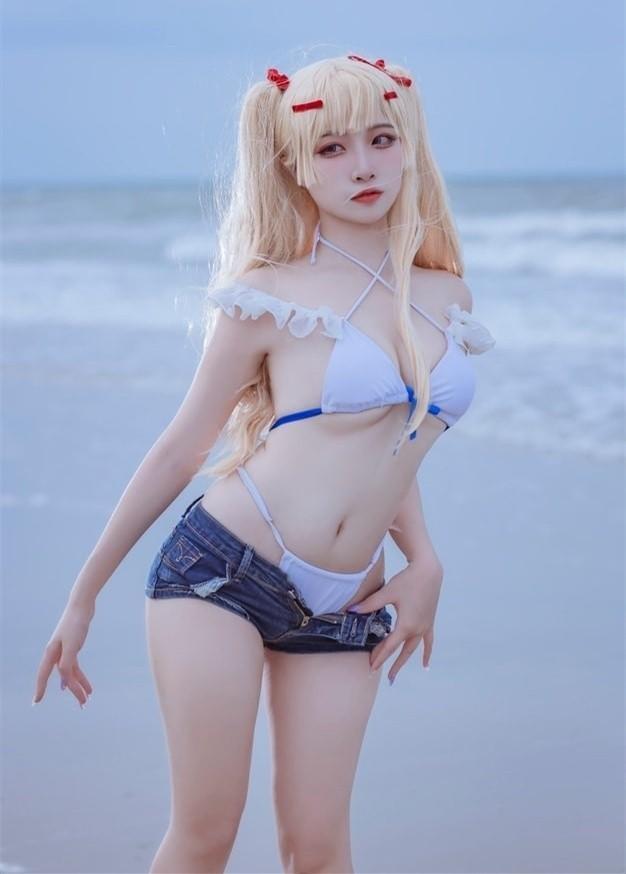 二佐Nisa – NO.156 碧蓝苏塞克斯泳装[20P-99MB]