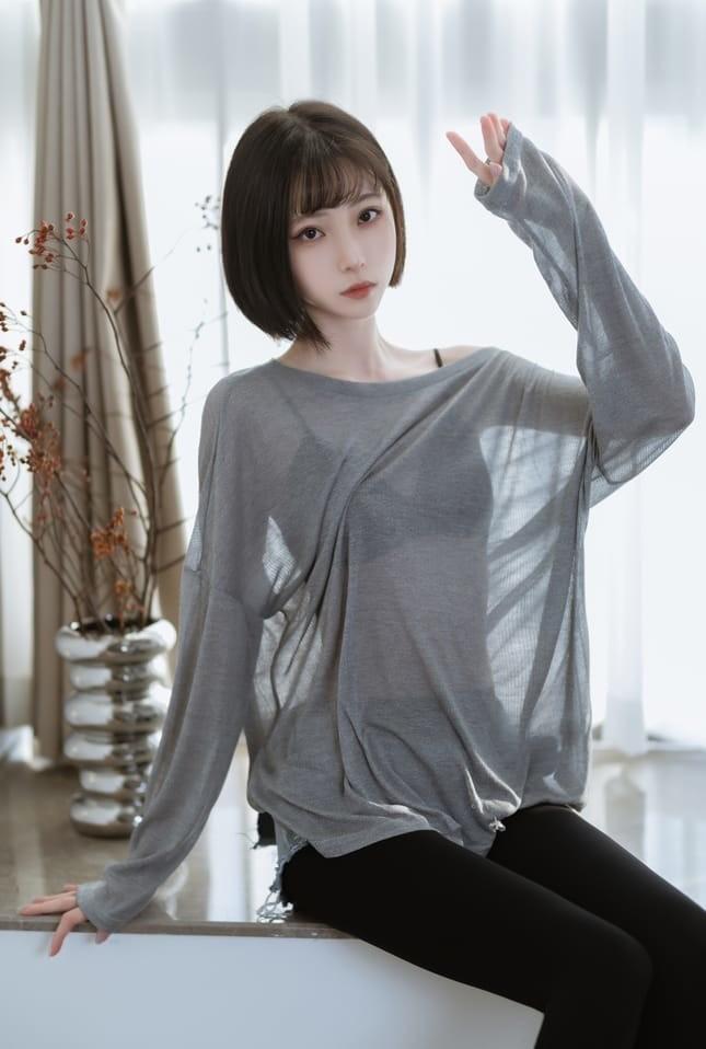 许岚LAN NO.27 半透毛衣 [40P-568M]