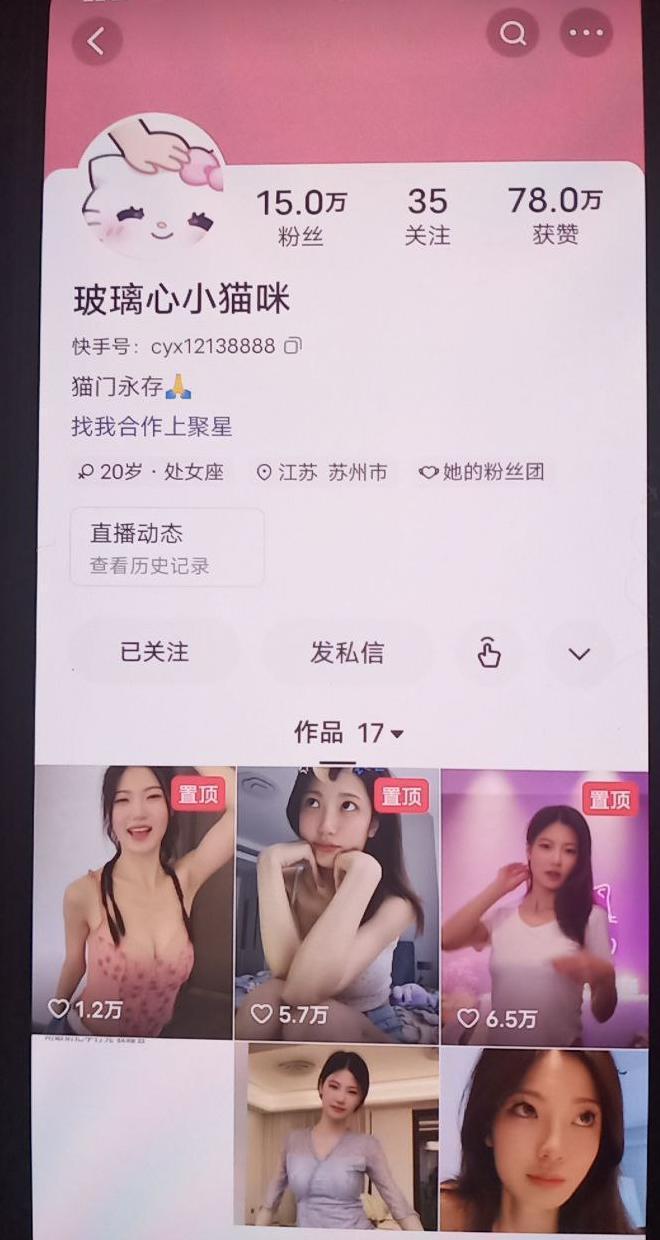 【快手主播】 玻璃心小猫咪 直播跳舞录屏 无水印 （26V970M）真不错