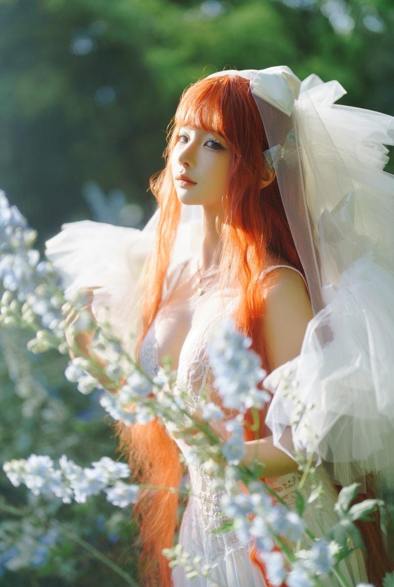 蠢沫沫 花丛婚纱-精美资源