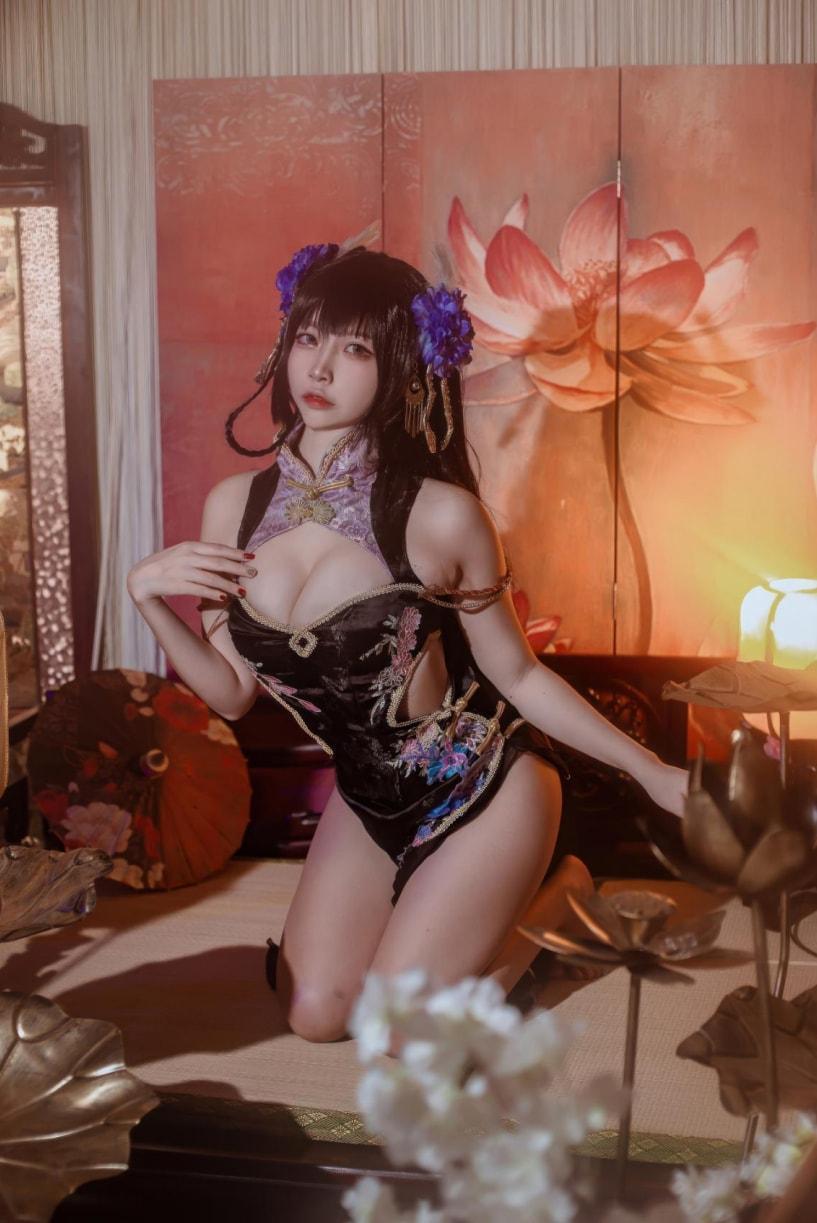 二佐Nisa – 碧蓝航线-比叡鲟旗袍-完美佳人